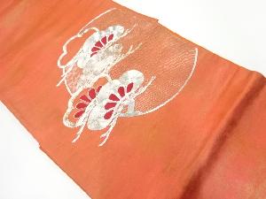 リサイクル　丸に松模様刺繍袋帯